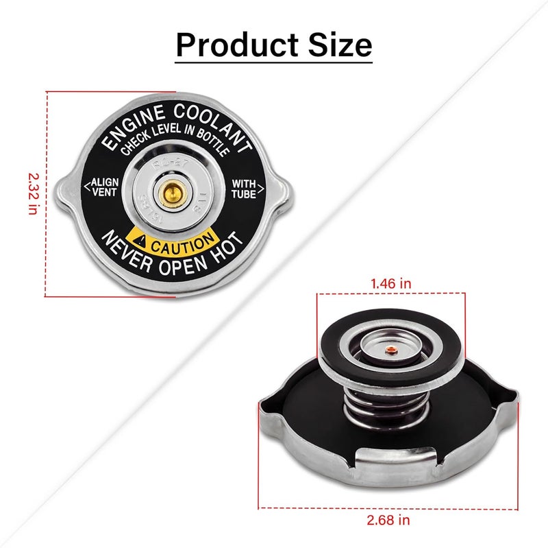 TESHITVLOG Radiator Cap Replacement Fit For 1985-2002 GM Chevy Buick GMC Pontiac Vehicles, Replace 10409635 RC27 Engine Radiator Tank Cap - Image 3